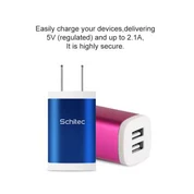 دو شارژر دیواری USB 5v 2a دوگانه USB