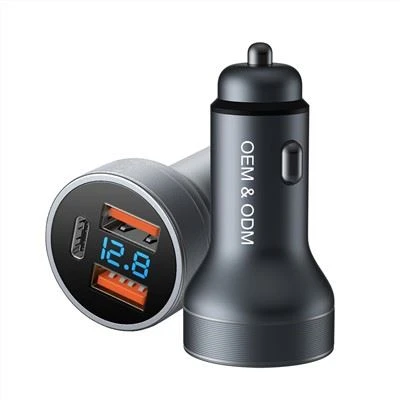 صفحه نمایش LED 3.{1}} شارژر اتومبیل USB