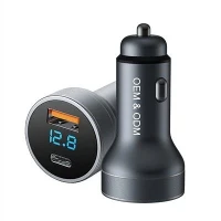 شارژر ماشین با نمایشگر LED ولتاژ فلزی