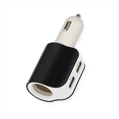 سوکت شارژر ماشین USB سریع 2 پورت 2 در 1